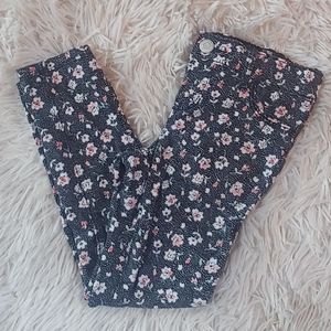 Girls Floral Old Navy Rockstar Jeggings Size 5
